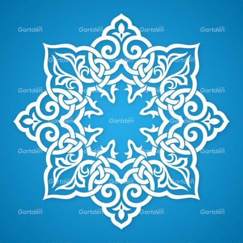 Arabesque Arabic Islamic Persian Turkish Moroccan mandala art tezhip or tazhib - vector EPS 10 and Ai, high-resolution JPG and transparent PNG